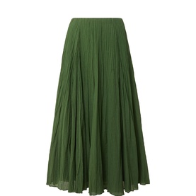 Crinkled Pliss&eacute; Skirt