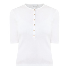 Ribbed Henley T-Shirt