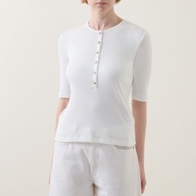 Ribbed Henley T-Shirt