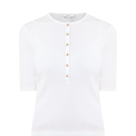Ribbed Henley T-Shirt