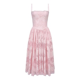 Chloe Broderie Anglais Floral Flared Dress