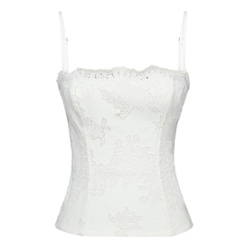 Chloe Broderie Anglais Floral Lace Top