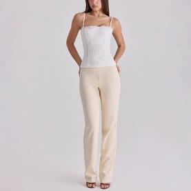 Chloe Broderie Anglais Floral Lace Top