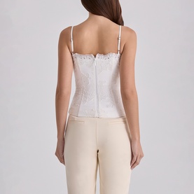 Chloe Broderie Anglais Floral Lace Top