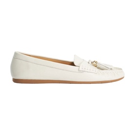 Geen Tassel Trim Leather Loafers