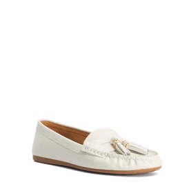 Geen Tassel Trim Leather Loafers
