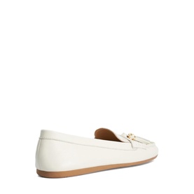 Geen Tassel Trim Leather Loafers