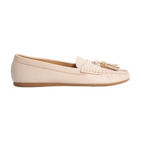 Geen Tassel Trim Leather Loafers
