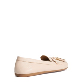 Geen Tassel Trim Leather Loafers