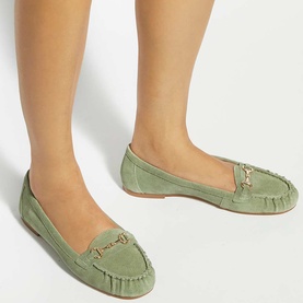 Guno Ruched Toe Suede Loafers