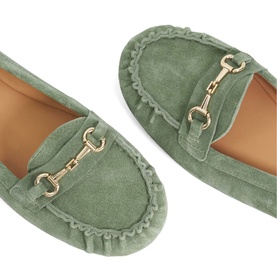 Guno Ruched Toe Suede Loafers