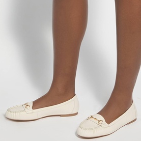 Guno Ruched Toe Leather Loafers