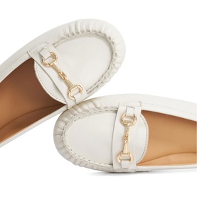 Guno Ruched Toe Leather Loafers