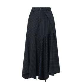 Helix Asymmetric Pinstripe Skirt