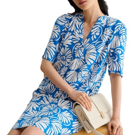 Lucille Abstract Mini Flared Dress
