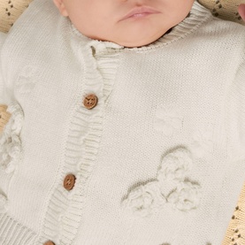 Dola Scallop Trim Knitted Cardigan