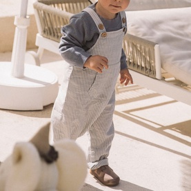 Darko Striped Loose Overalls