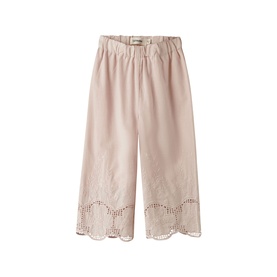 Broderie Anglaise Wide-Leg Trousers