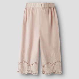 Broderie Anglaise Wide-Leg Trousers