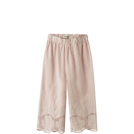 Broderie Anglaise Wide-Leg Trousers