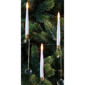 10 White Magic Tree Candles