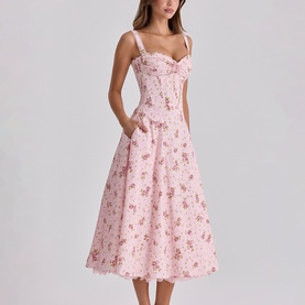 Rosalee Floral Flared Dress