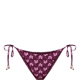 Batik Bloom Side-Tie Bikini Briefs