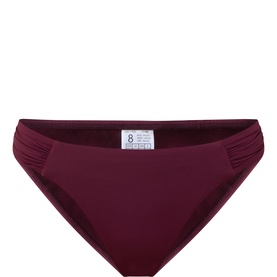 Ruched High Leg Bikini Bottoms