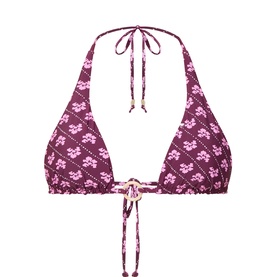 Batik Bloom Triangle Bikini Top
