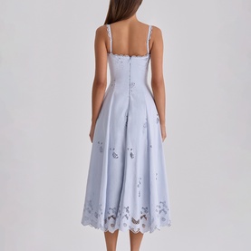 Tatiana Floral Broderie Anglais Flared Dress