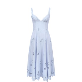Tatiana Floral Broderie Anglais Flared Dress