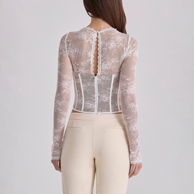 Zoe Floral Lace Corset Top