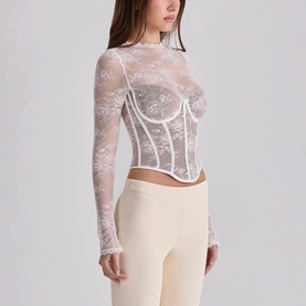 Zoe Floral Lace Corset Top