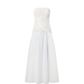 Gia Embroidered Off-The-Shoulder Gown