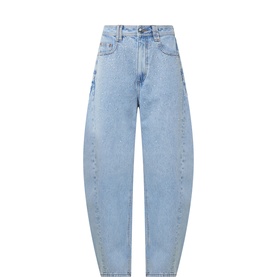 Lucina High-Rise Stud Barrel Jeans