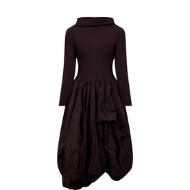 Grid Balloon Dress