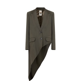 Snowfall Asymmetric-Hem Blazer