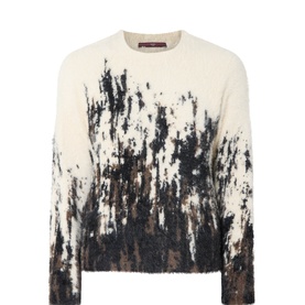 Off-Kilter Fluffy Faded Sweater
