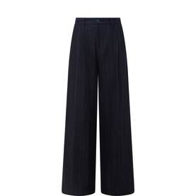 Criss Cross Wide-Leg Trousers