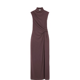 Dylan Draped Detail Flared Dress