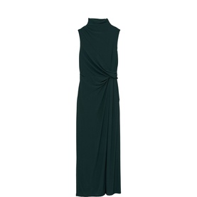 Dylan Draped Detail Flared Dress