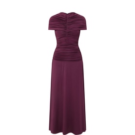 Gathered Cape Dress