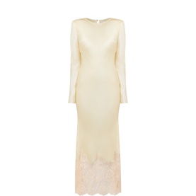 Lace-Trim Slip Dress
