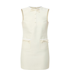 Taffeta Bow-Appliqu&eacute; Mini Shift Dress