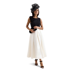 Striped Bow Freeform Fascinator