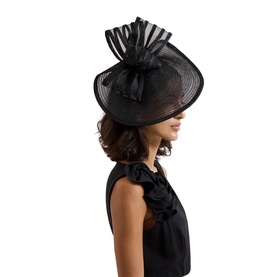 Striped Bow Freeform Fascinator