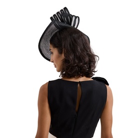Striped Bow Freeform Fascinator