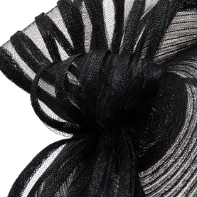 Striped Bow Freeform Fascinator