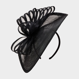 Striped Bow Freeform Fascinator