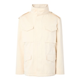 Valentino sea shell cotton casual jacket with high neck, epaulettes, twin chest pockets and four-pocket front